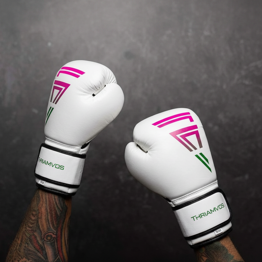 16oz Sparring & Heavy Bag Boxing Gloves – Synthetic Leather (W/P/G)