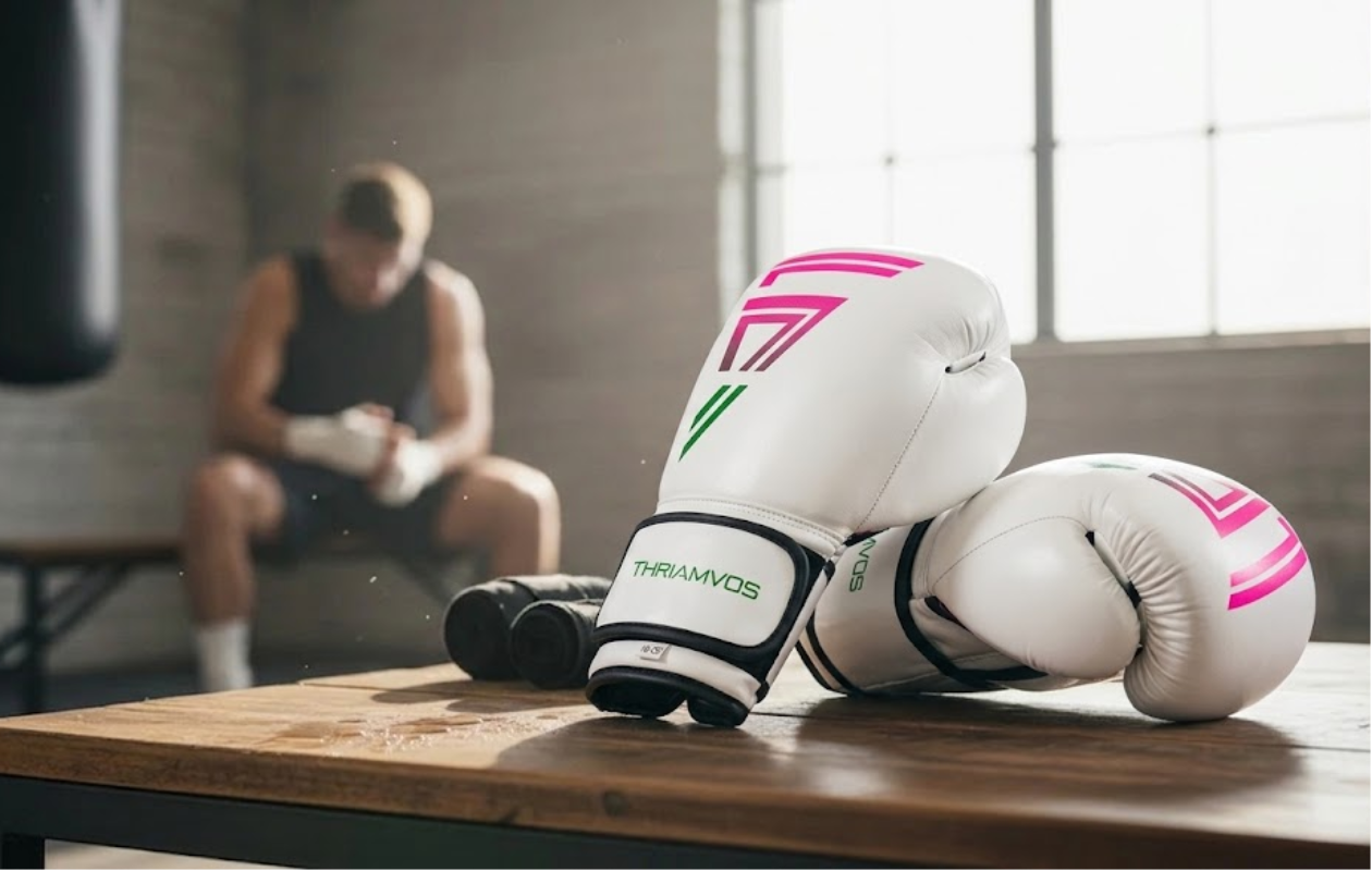 16oz Sparring & Heavy Bag Boxing Gloves – Synthetic Leather (W/P/G)